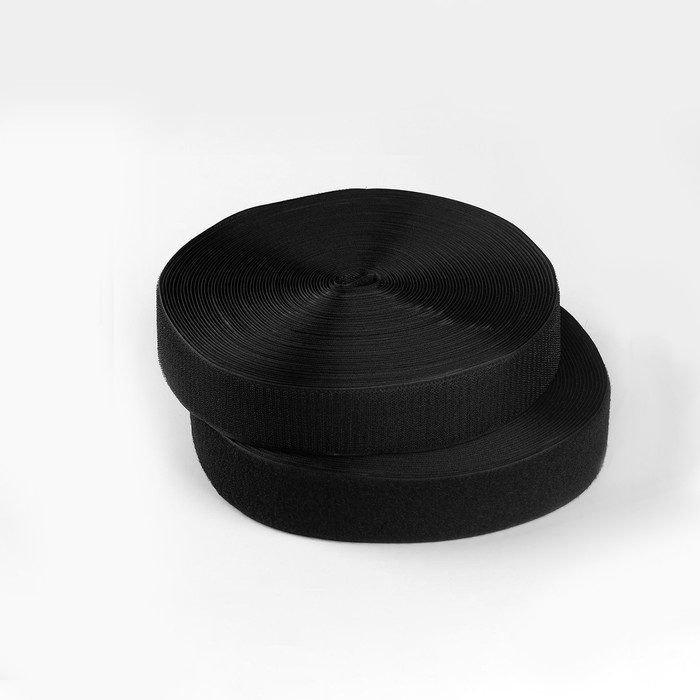 Липучка, 50 мм × 25 ± 1 м, цвет чёрный Липучка, 50 мм × 25 ± 1 м, цвет чёрный