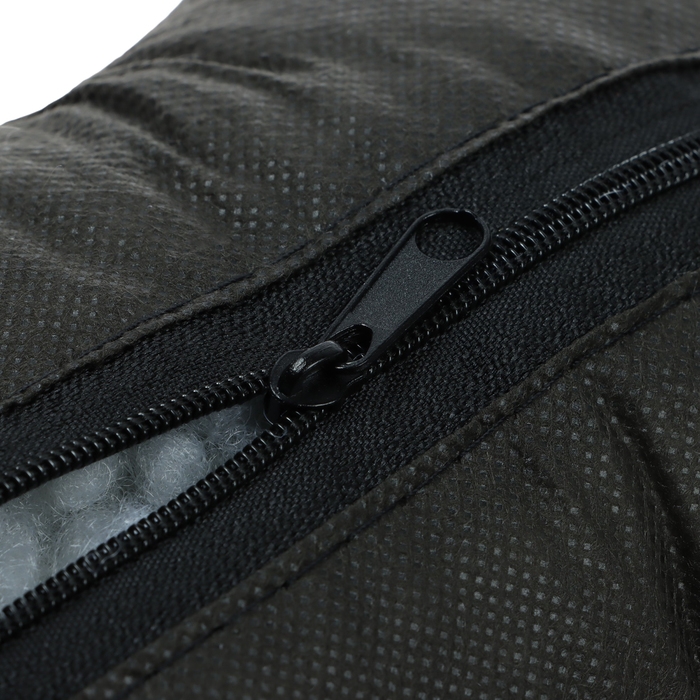 Подушка автомобильная косточка, на подголовник, велюр, бежевый, ромб, 16 х 24 см