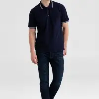 Рубашка поло Virma Stripes, оранжевая, размер S Рубашка поло Virma Stripes, оранжевая, размер S