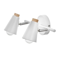 Спот "Конус" 2х40Вт Е27 белый 30х12х16 см Спот "Конус" 2х40Вт Е27 белый 30х12х16 см