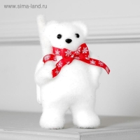 Светодиодная фигура «Медведь с посохом» 9 × 15 × 6 см, флок, батарейки CR2032х2 (в комплекте), свечение тёплое белое Светодиодная фигура «Медведь с посохом» 9 × 15 × 6 см, флок, батарейки CR2032х2 (в комплекте), свечение тёплое белое