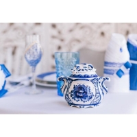 Сахарница «Бутон», 10х15х11 см, авт. Сидоров, гжель Сахарница «Бутон», 10х15х11 см, авт. Сидоров, гжель