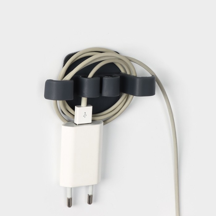 Зажим для проводов на бытовую технику, 3 шт, 9,5&times;5,3&times;2,5 см, цвет белый/чёрный/серый