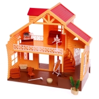 Дом-дача для зверей, с мебелью и аксессуарами Дом-дача для зверей, с мебелью и аксессуарами