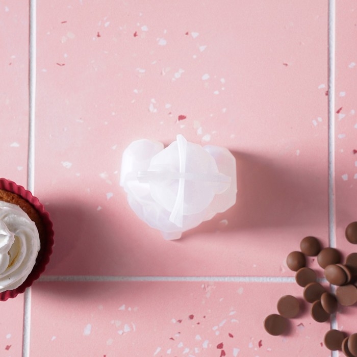 Молд &laquo;Медвежонок&raquo;, силикон, 6,5&times;5,8 см, прозрачный