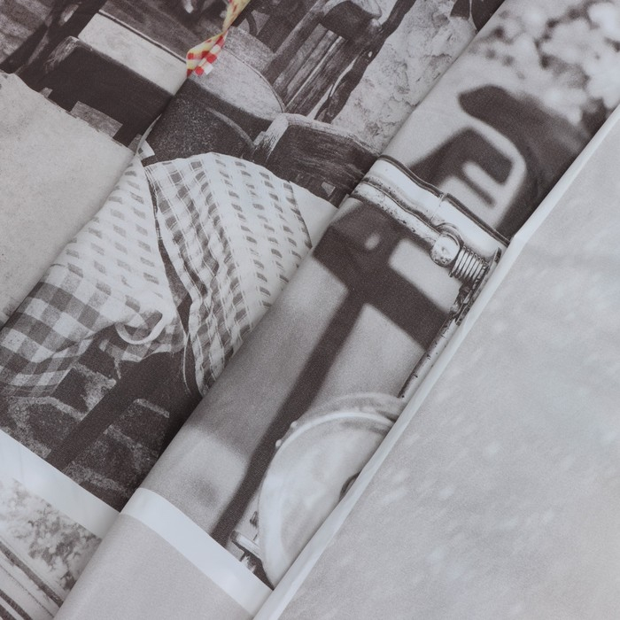 Штора для ванны Доляна &laquo;Париж ретро&raquo;, 180&times;180 см, EVA