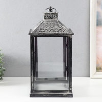 Подсвечник металл фонарь "Кружевные узоры" набор 2 шт 14х14х27 см, 20х20х40 см Подсвечник металл фонарь "Кружевные узоры" набор 2 шт 14х14х27 см, 20х20х40 см