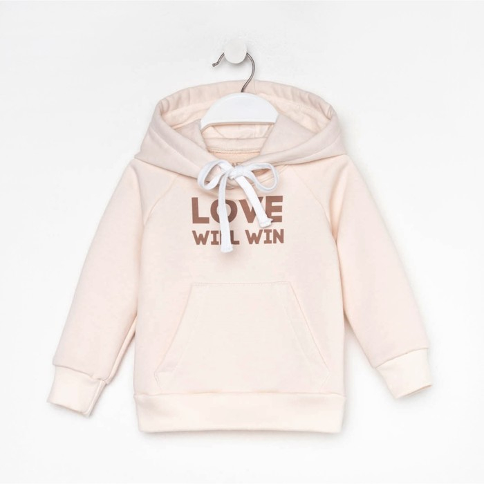 Худи для девочки KAFTAN Худи для девочки KAFTAN "Dream", размер 30 (98-104), цвет бежевый