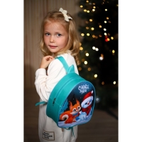 Новогодний детский рюкзак &laquo;С Новым годом&raquo; ,снеговик и лисёнок