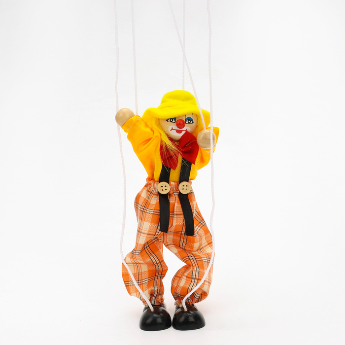 Дергунчик-марионетка на ниточках «Клоун в шляпе», цвета МИКС Дергунчик-марионетка на ниточках «Клоун в шляпе», цвета МИКС
