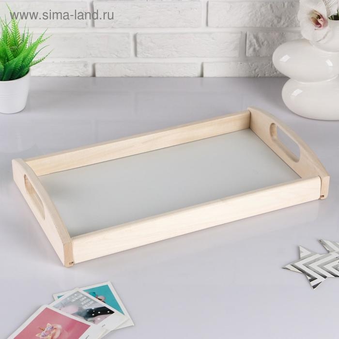Поднос деревянный "Дачный", МАССИВ, 25&times;45&times;6,5 см