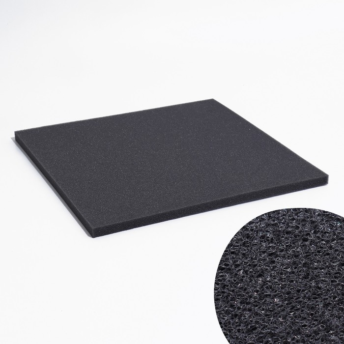 Губка прямоугольная, лист 50 х 50 х 2 см, серый Губка прямоугольная, лист 50 х 50 х 2 см, серый