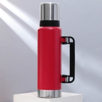 Термос &laquo;Применять в случае&raquo;, 1.2 л, красный, сохраняет тепло 16-18 ч