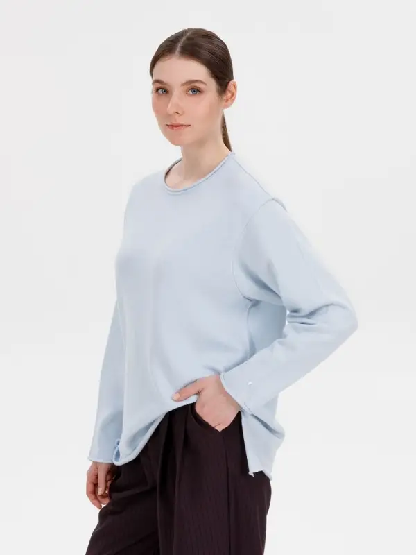 Лонгслив унисекс Siluetti Fuori, светло-голубой, размер S/M Лонгслив унисекс Siluetti Fuori, светло-голубой, размер S/M