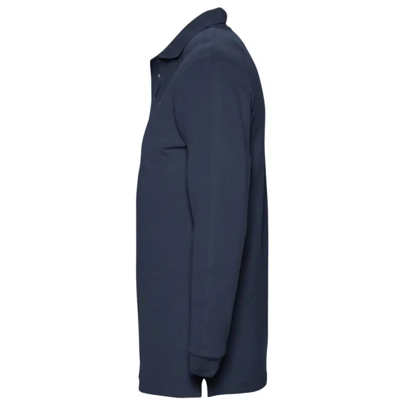 Рубашка поло мужская с длинным рукавом Winter II 210 темно-синяя, размер S Рубашка поло мужская с длинным рукавом Winter II 210 темно-синяя, размер S