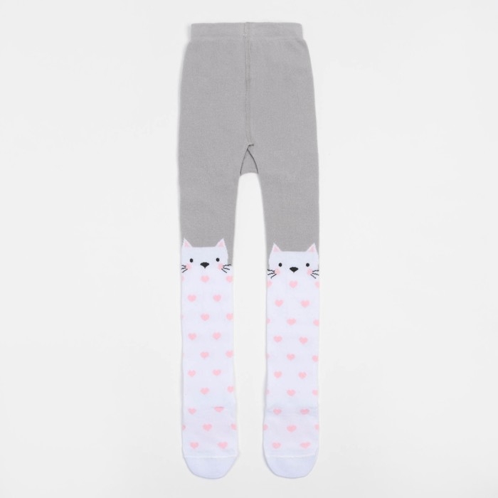 Колготки детские KAFTAN Колготки детские KAFTAN "Котик" 116-122 см, серый/белый