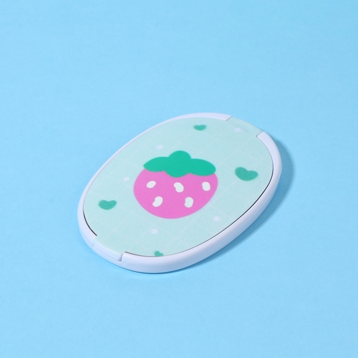 Зеркало складное &laquo;Клубника&raquo;, с расчёской, 6,5 &times; 9,5 см