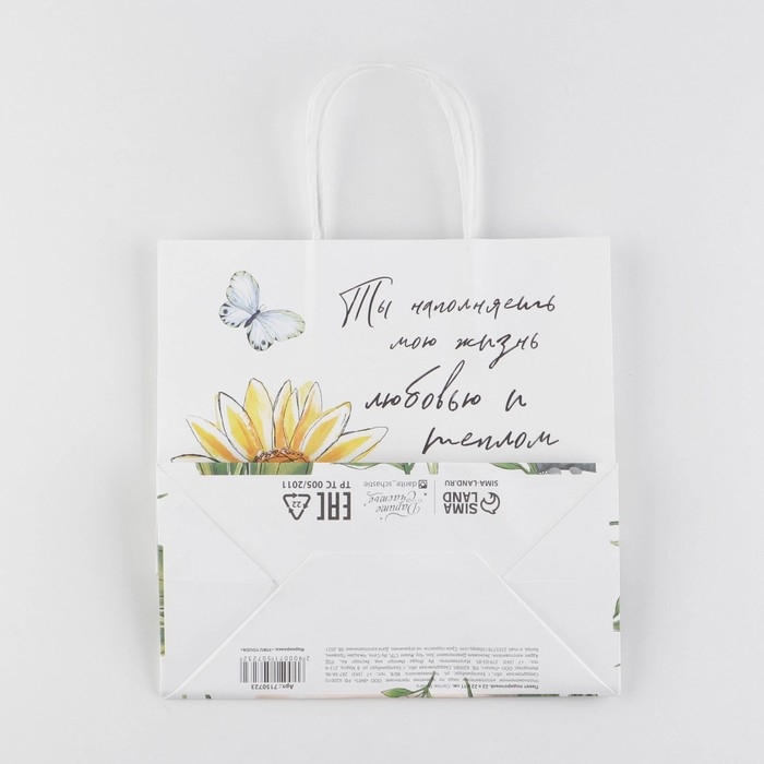 Пакет подарочный, упаковка, «Тепло», 22 х 22 х 11 см Пакет подарочный, упаковка, «Тепло», 22 х 22 х 11 см