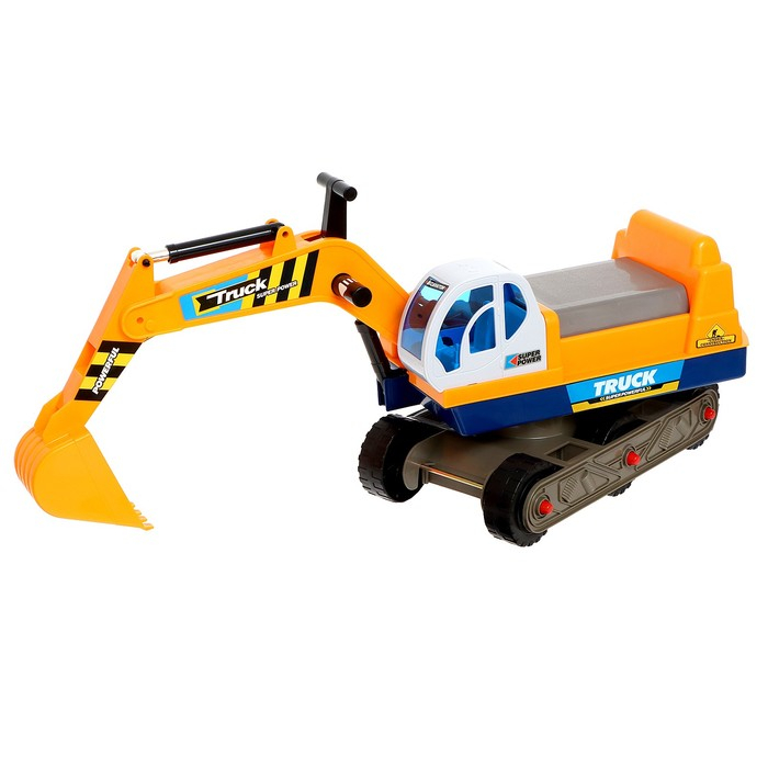 Толокар &laquo;Экскаватор&raquo;, подвижный ковш, цвет жёлтый