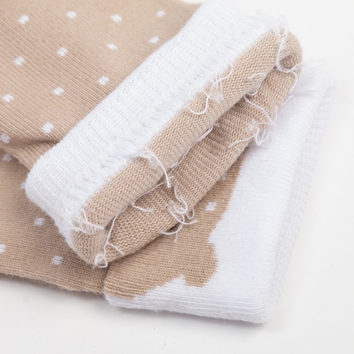 Носки детские с подворотом Крошка Я &laquo;Мишка&raquo;, размер 8-10 см