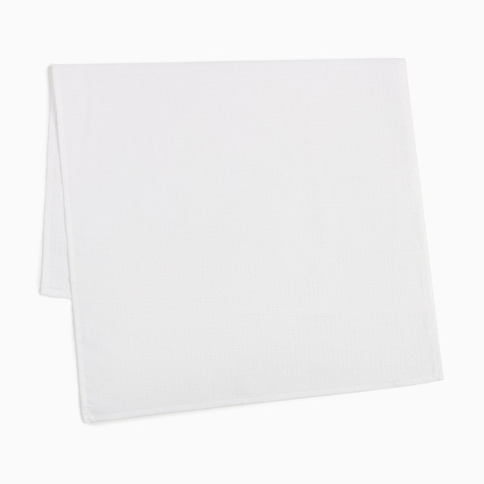 Полотенце вафельное Экономь и Я 50х90 см, белый, 100% хлопок, 200 г/м2 Полотенце вафельное Экономь и Я 50х90 см, белый, 100% хлопок, 200 г/м2