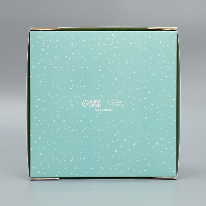 Коробка под 16 конфет &laquo;С Новым годом&raquo;, ботаника, 18.9 х 18.9 х 3.8 см, Новый год