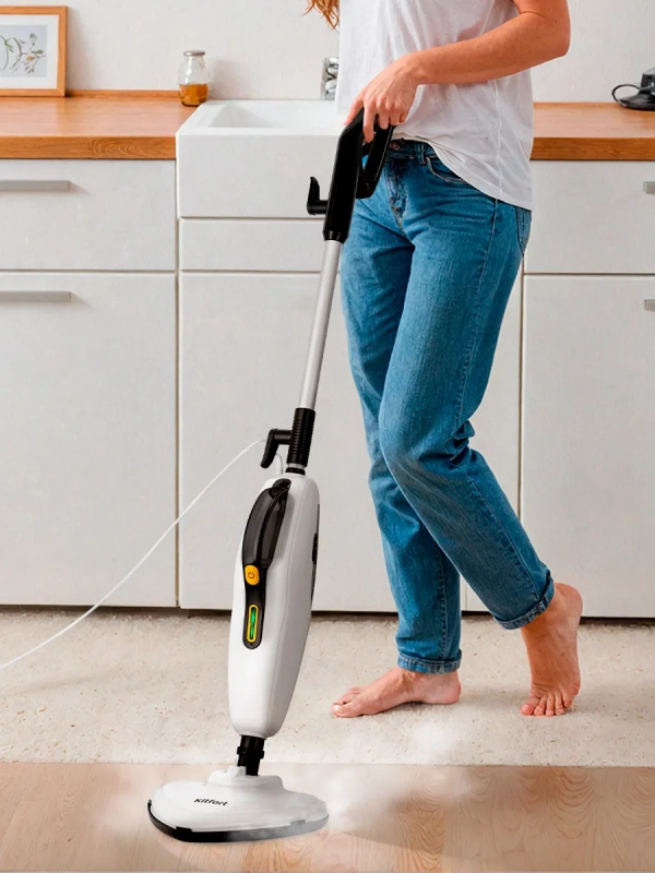 Паровая швабра и пароочиститель Паровая швабра и пароочиститель "2 в 1" с насадками КТ-3917