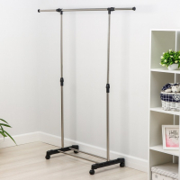 Стойка - вешалка для одежды Доляна, подставка для обуви, телескопическая балка 80(145) см, высота 90(160) см, ширина 43 см