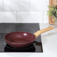 Сковорода кованая Magistro Natural. Brown, d=20 см, ручка soft-touch, антипригарное покрытие, индукция, цвет коричневый Сковорода кованая Magistro Natural. Brown, d=20 см, ручка soft-touch, антипригарное покрытие, индукция, цвет коричневый