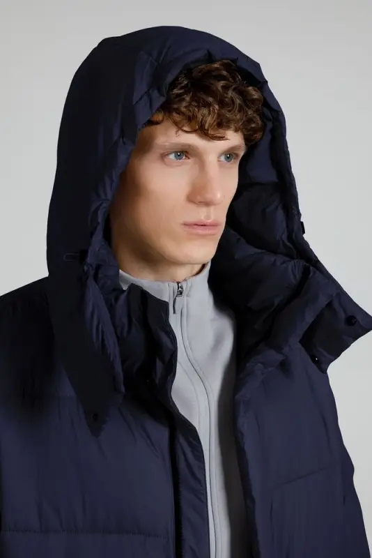 Пуховик унисекс Kapsula, темно-синий, размер ХS/S