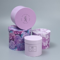 Набор шляпных коробок для цветов 4 в 1, упаковка подарочная, «Лаванда», 14 х 13 см - 20 х 17,5 см Набор шляпных коробок для цветов 4 в 1, упаковка подарочная, «Лаванда», 14 х 13 см - 20 х 17,5 см