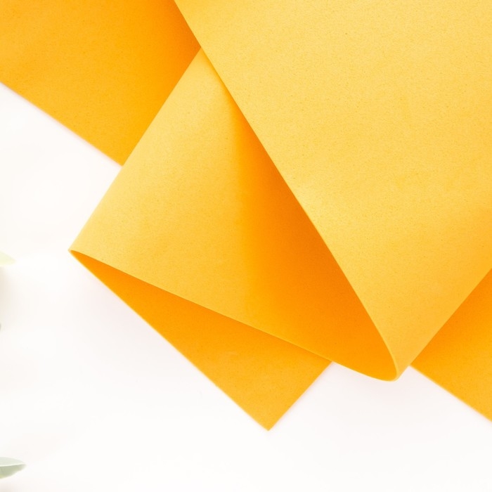 Фоамиран Фоамиран "Морковно-оранжевый" 1 мм набор 10 листов 50х50 см