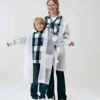 Дождевик детский RainDrop Kids, белый, 10 лет (рост 130-140)