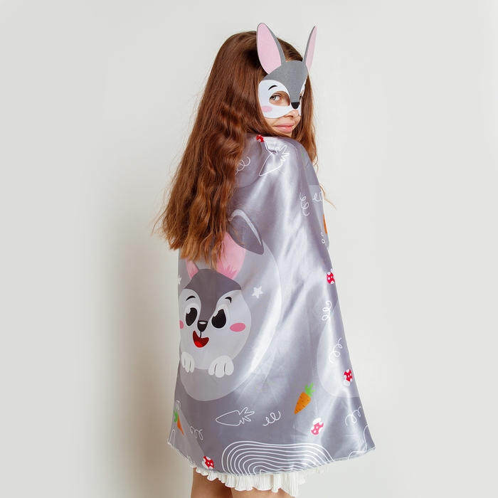 Карнавальный набор &laquo;Озорной зайка&raquo;: плащ, маска