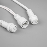 Гирлянда &laquo;Нить&raquo; 10 м, IP65, УМС, белая каучуковая нить, 100 LED, свечение тёплое белое, мерцание, 220 В