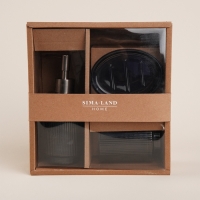 Аксессуары для ванной SL Home, 3 предмета: дозатор, мыльница, стакан Аксессуары для ванной SL Home, 3 предмета: дозатор, мыльница, стакан