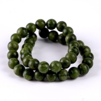 Бусины из натурального камня &laquo;Зелёный нефрит&raquo; набор 36 шт., размер 1 шт. &mdash; 10 мм