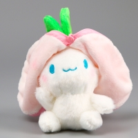 Мягкая игрушка &laquo;Зайка-клубника&raquo; на брелоке, 11 см