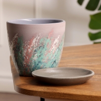 Горшок цветочный Живопись сиреневый крокус №1, 0,7 л, d - 11,7 см Горшок цветочный Живопись сиреневый крокус №1, 0,7 л, d - 11,7 см