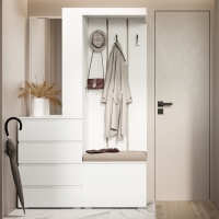 Прихожая Крона, 1260х350х1980, Белый/Белый