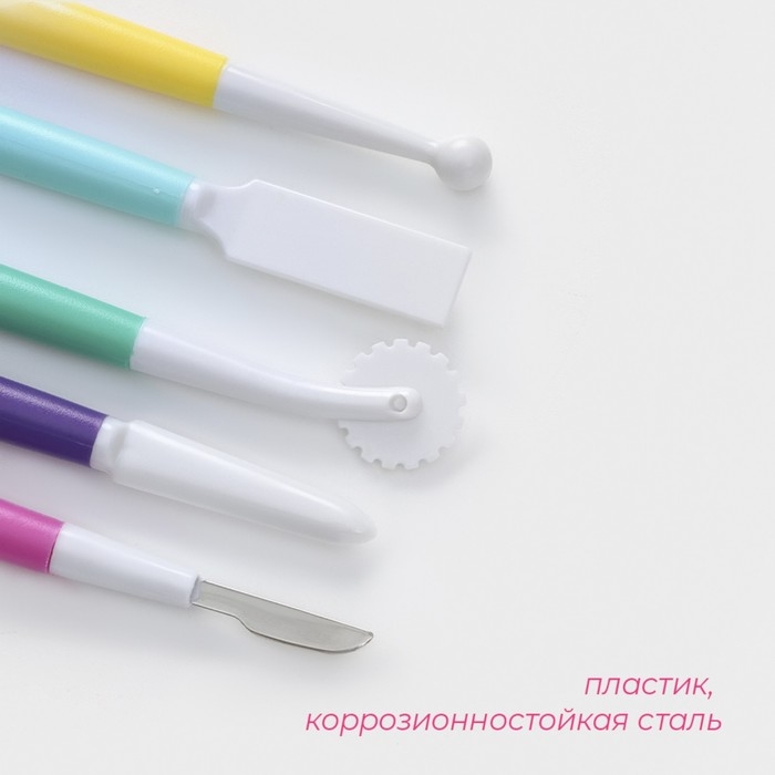 Набор для моделирования кондитерских украшений Доляна, 5 шт, 17 см Набор для моделирования кондитерских украшений Доляна, 5 шт, 17 см