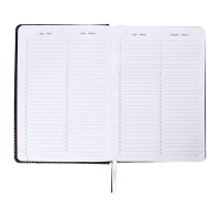 Ежедневник недатированный A5 136 листов, кожзам deVENTE. Prestige, твердая обложка с поролоном, перфорация, ляссе, блок 70, коричневый