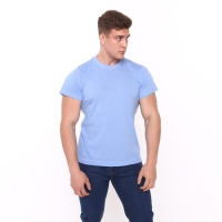 Футболка мужская однотонная, цвет светло-голубой, размер 48 Футболка мужская однотонная, цвет светло-голубой, размер 48