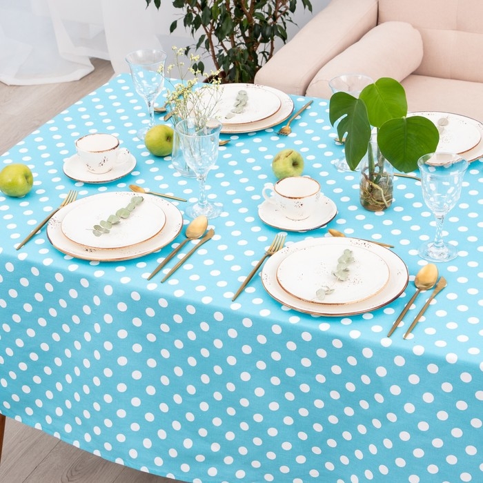 Скатерть Доляна &laquo;Лесная голубика&raquo; 150х110 см, 100% хлопок