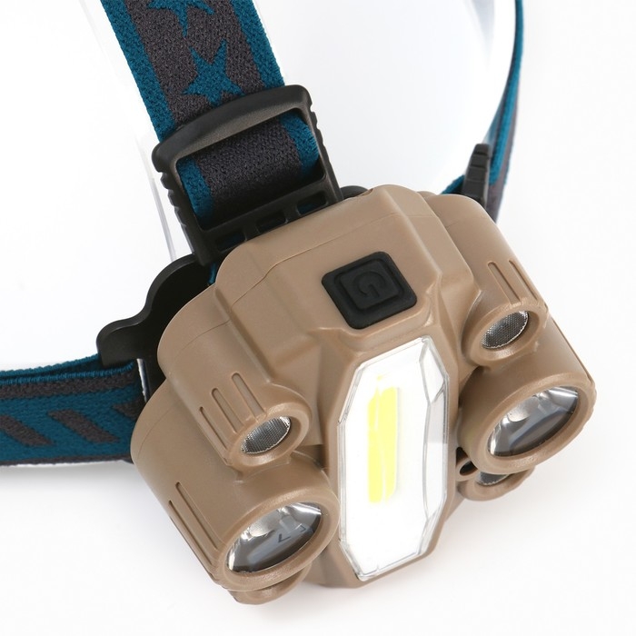 Фонарь налобный аккумуляторный, 13 Вт, 4000 мАч, 5 В, COB + T6. 7 режимов, датчик движения Фонарь налобный аккумуляторный, 13 Вт, 4000 мАч, 5 В, COB + T6. 7 режимов, датчик движения