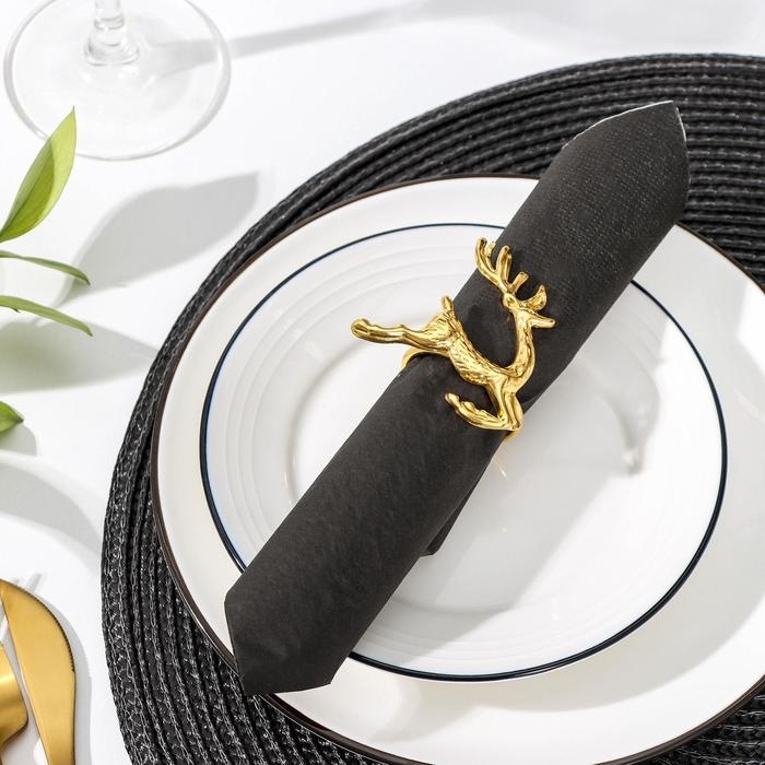 Кольцо для салфетки &laquo;Олень&raquo;, 4,5&times;6 см, цвет золотой