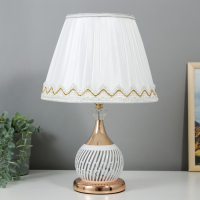 Лампа настольная 16434/1WT Е27 40Вт бело-золотой 27,5х27,5х42 см RISALUX Лампа настольная 16434/1WT Е27 40Вт бело-золотой 27,5х27,5х42 см RISALUX