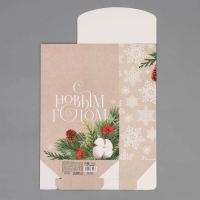 Коробка подарочная новогодняя складная «Хлопок», 15 х 7 х 22 см, Новый год Коробка подарочная новогодняя складная «Хлопок», 15 х 7 х 22 см, Новый год