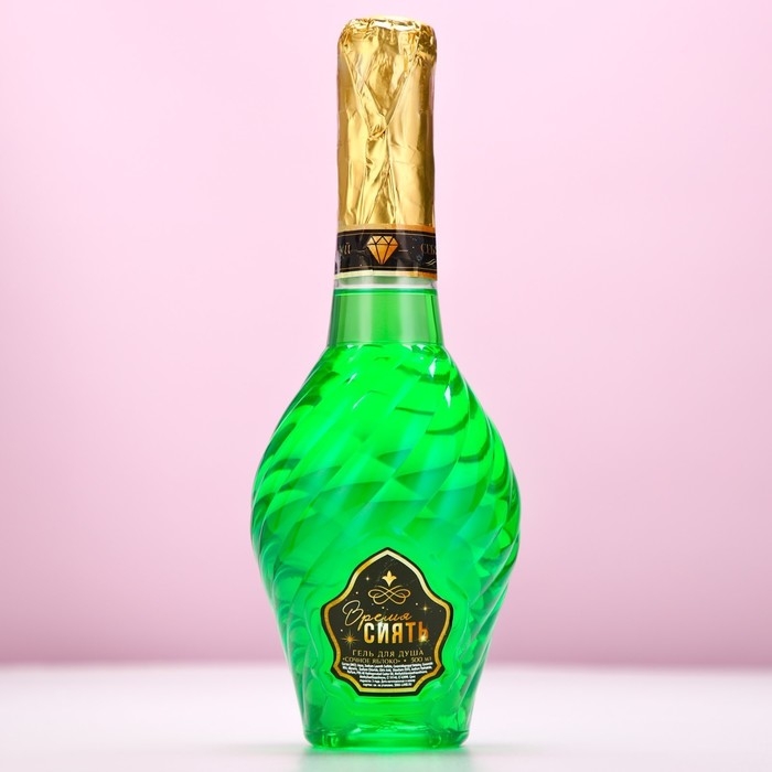 Гель для душа во флаконе мондоро &laquo;Время сиять!&raquo;, 500 мл, аромат сочного яблока, Новый Год