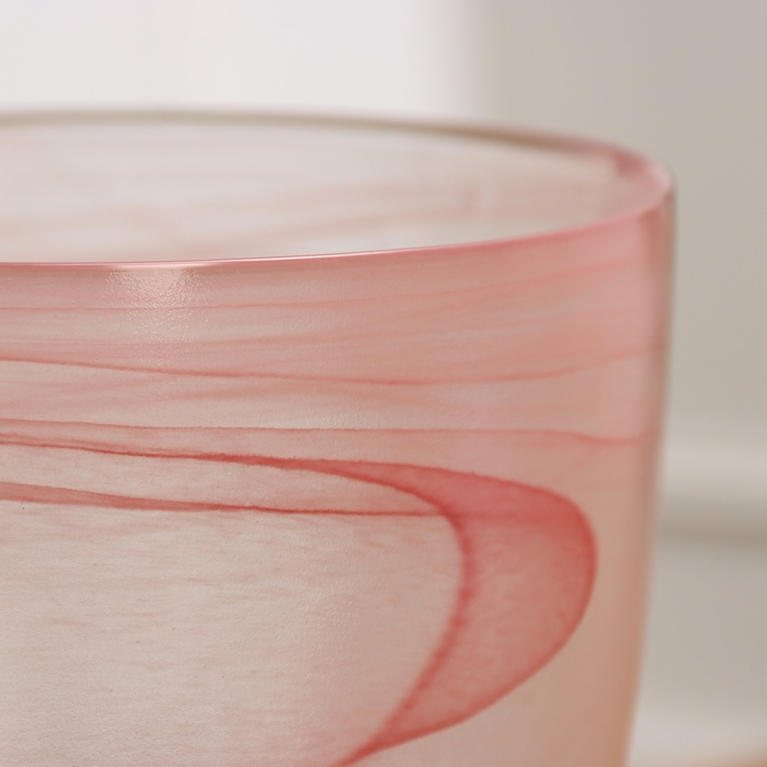 Горшок цветочный с поддоном №5 алебастр розовый 3 л